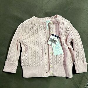 Brand news with tags pink 9month Ralph Lauren cable knit cardigan.